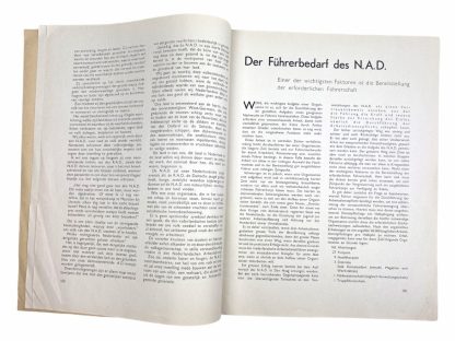 Original WWII Nederlandsche Arbeidsdienst 'Vorming' booklet - No. 6, June 1942