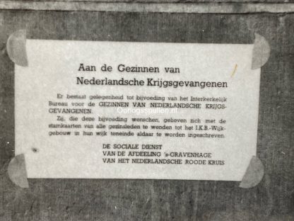 Original WWII Dutch photo - POW poster in Den Haag