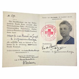 Original WWII Nederlandsche Rode Kruis ID card