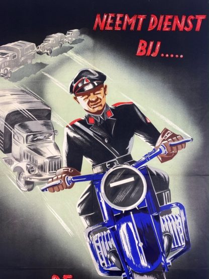Original WWII Dutch NSB W.A. Motor poster