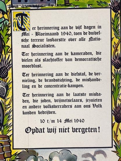 Original WWII Dutch NSB internment citation
