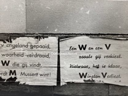 Original WWII Dutch photo - NSB posters