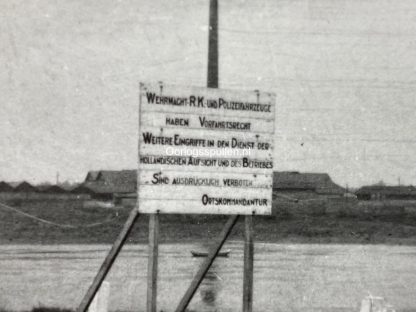 Original WWII Dutch photo - German sign at Opheusden/Rhenen 1944