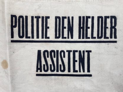 Original WWII Dutch Police assistance armband 'Den Helder'