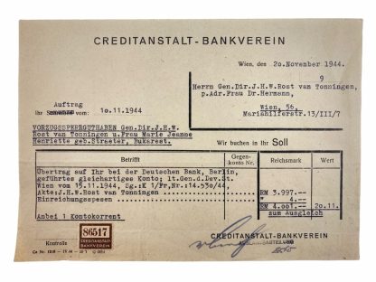 Original WWII Dutch J.H.W. Rost van Tonningen grouping