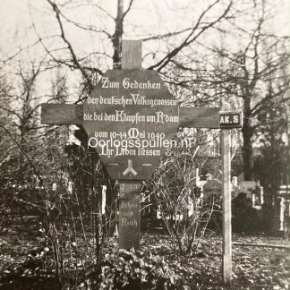 Original WWII Dutch photo - German cemetery in Rotterdam