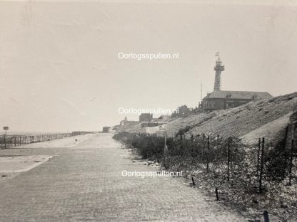 Original WWII Dutch photo - German fortifications at Scheveningen 1945