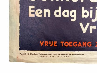 Original WWII Dutch SS Ersatzkommando Niederlande poster