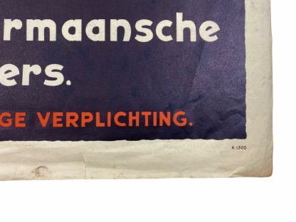 Original WWII Dutch SS Ersatzkommando Niederlande poster