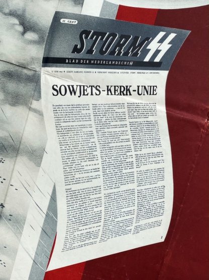 Original WWII Dutch SS poster - Storm SS