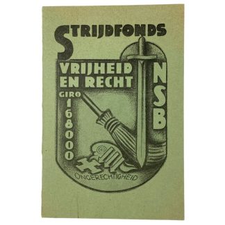 Original WWII Dutch NSB 'Strijdfonds' card