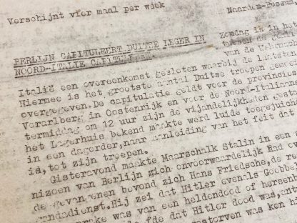 Original WWII Dutch resistance newspaper - Naarden & Bussum