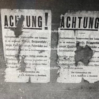 Original WWII Dutch photo - German posters in Walcheren