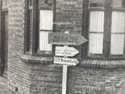 Original WWII Dutch photo - German wooden signs near Zierikzee