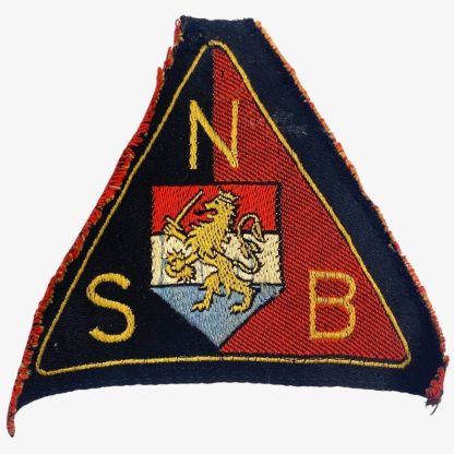 Original WWII Dutch early NSB insignia (unusual woven type)