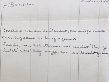 Original WWII Dutch mercy request letter of resistance member Anne Anton Bosschart (Bussum)