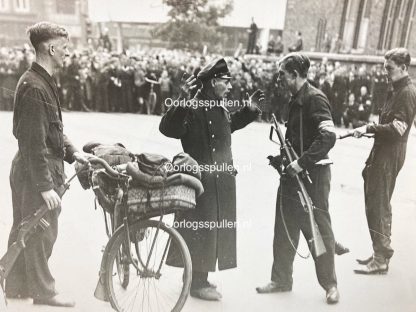Original WWII Dutch photo - Collaborator arrested