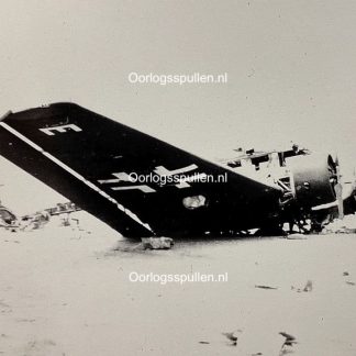 Original WWII Dutch photo - Crashed JU88 airplane