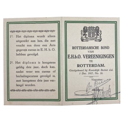 Original WWII Dutch resistance grouping from a nurse in Rotterdam