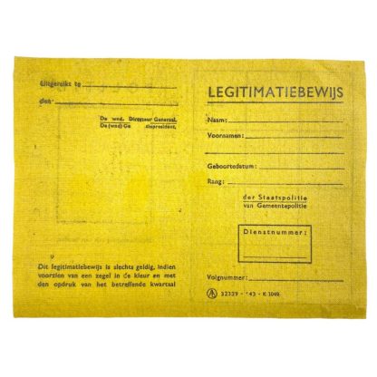 Original WWII Dutch resistance ID card grouping