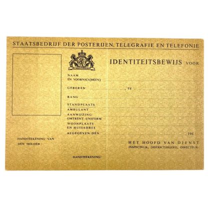 Original WWII Dutch resistance ID card grouping