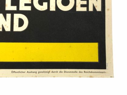 Original WWII Dutch Waffen-SS legion volunteer poster