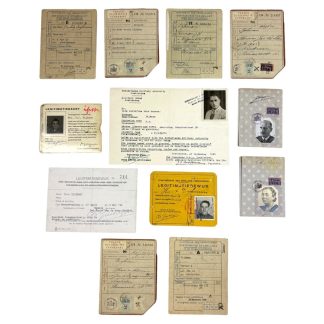 Original WWII Dutch ID card grouping