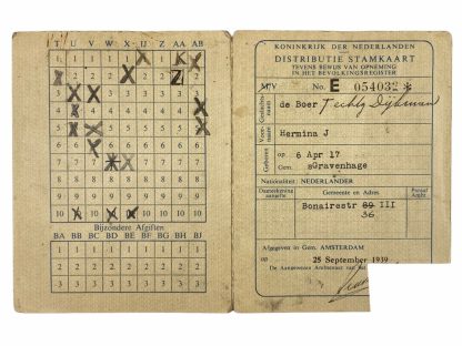 Original WWII Dutch ID card grouping