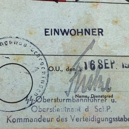 Original WWII Dutch ID card set 'Verteidigungs-Stab Scheveningen'