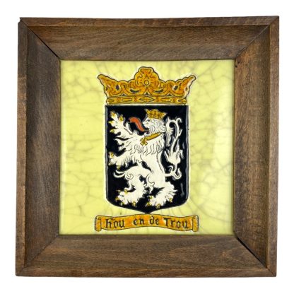 Original WWII Flemish tile 'Hou en de Trou' Kriegsweihnacht 1941 Flandern