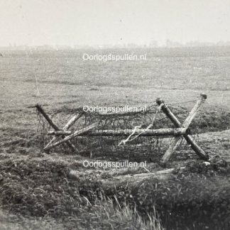Original WWII Dutch photo - German Barrier at the Leyweg in The Hague on the road to Delft 1945