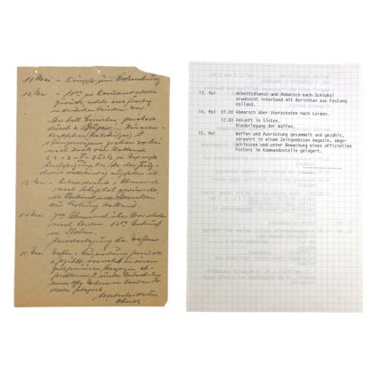 Original WWII German Luftwaffe 10-15 May 1940 invasion of Holland document