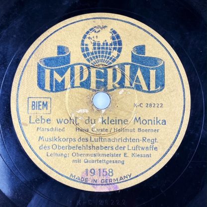 Original WWII German Luftwaffe record - Marie Helen & Lebe wohl du kleine Monika