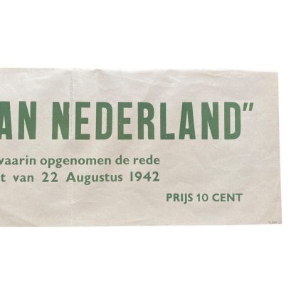 Original WWII Dutch NSB poster 'De toekomst van Nederland'
