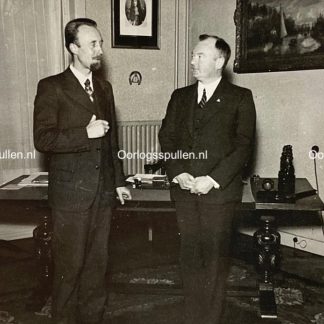 Original WWII Dutch NSB photo - Anton Mussert & Franz Eduard Farwerck