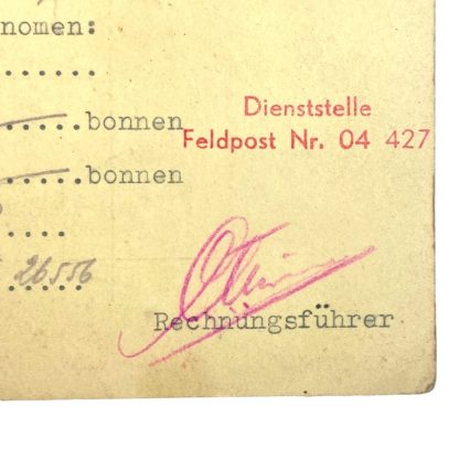 Original WWII Dutch OT-Abschnitt Bauleitung Holland (Nord) card