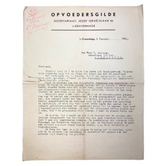 Original WWII Dutch NSB Opvoedersgilde letter Hoensbroek