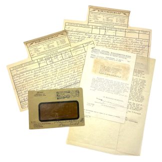 Original WWII Dutch documents evacuations in Oud-Beijerland 1944