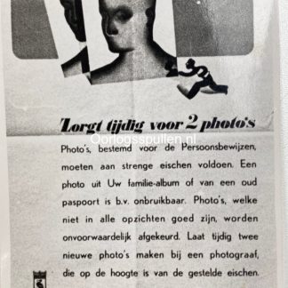 Original WWII Dutch photo - Persoonsbewijzen poster in The Hague 1941