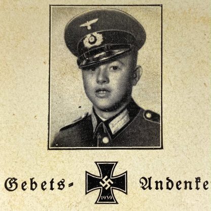 Original WWII German death card - May 10, 1940 Rotterdam (6./IR.72)