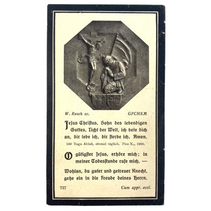 Original WWII German death card - May 10, 1940 Rotterdam (6./IR.72)