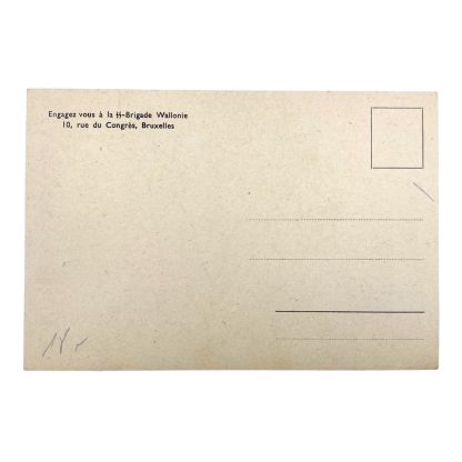 Original WWII Belgian 'SS Brigade Wallonie' post card