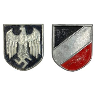 Original WWII German WH tropical pith helmet shields