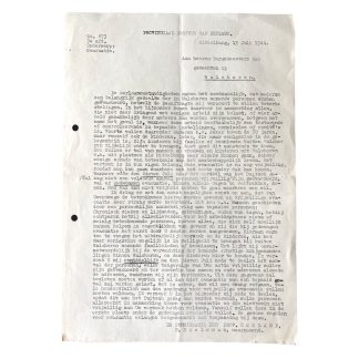 Original WWII Dutch evacuation document Walcheren 1944