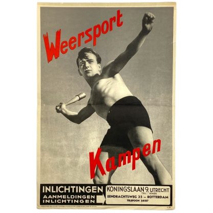 Original WWII Dutch NSB weersportkampen poster