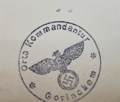 Original WWII Dutch Landwacht Nederland Personalausweis and document Werkendam/Gorinchem
