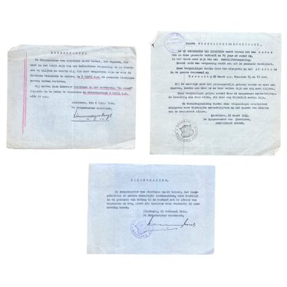 Original WWII Dutch set of documents Zierikzee 1944