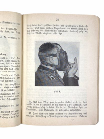 Original WWII German Polizei manual 'Gasschutzausbildung der Ordnungspolizei'