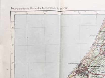 Original WWII German military map Rotterdam and Western Netherlands 1944