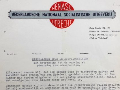 Original WWII Dutch NSB 'Nenasu' documents